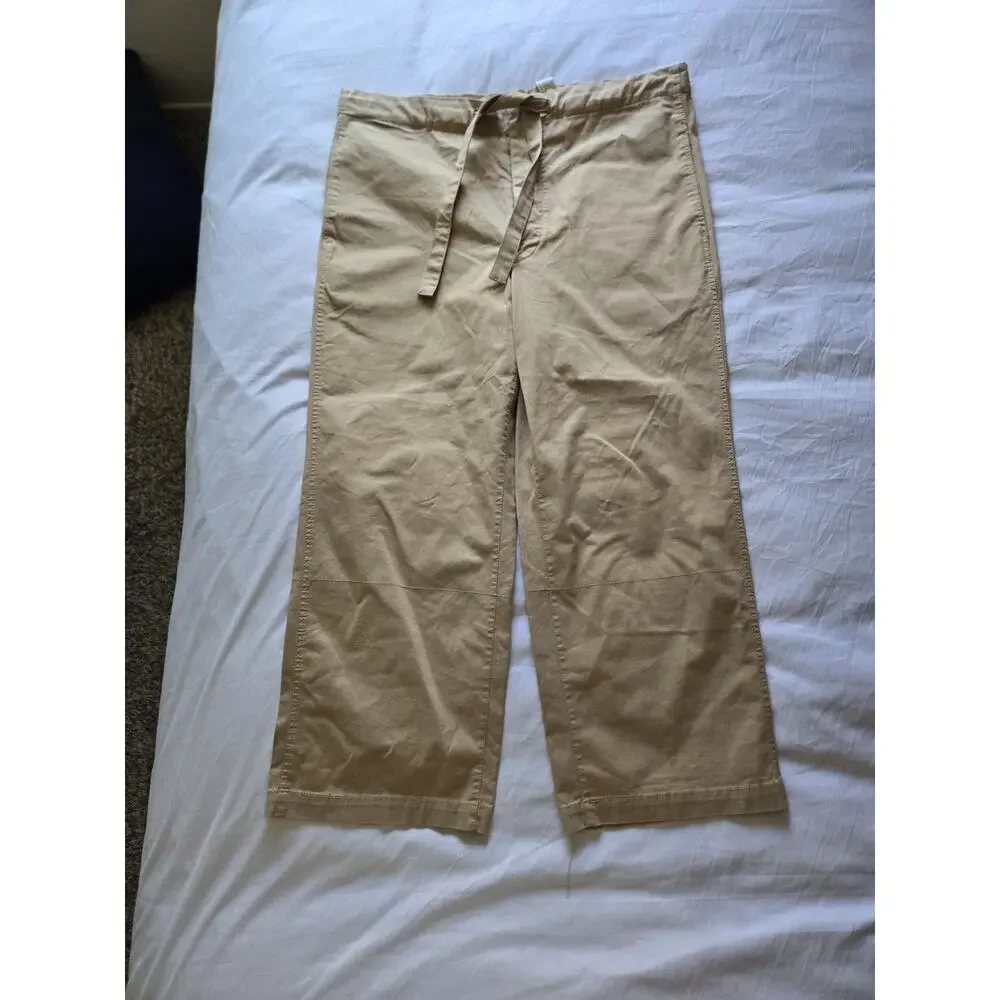 Zara Washed Twill Pants Light Whiskey Old Money Coastal Oversized Quiet Luxury - Picture 3 of 10